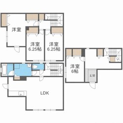 一棟二戸建　厚別東４－１の物件間取画像